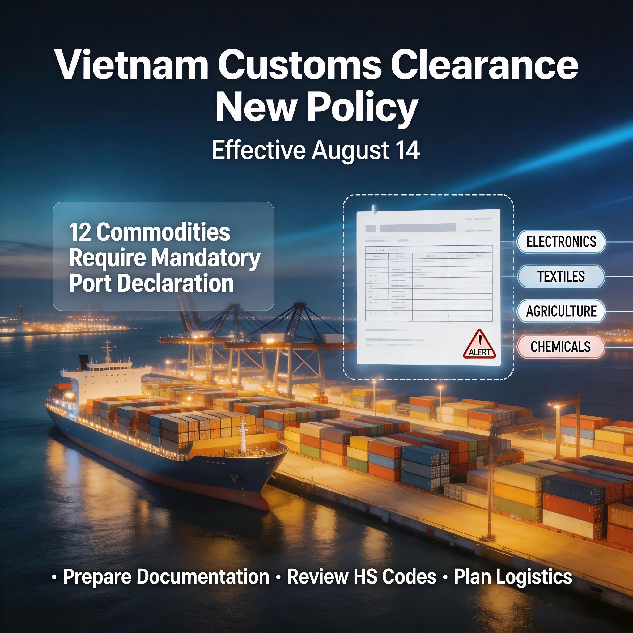 Vietnam's New Import Clearance Rules Take Effect August 14: 12 Product Categories Mandated for Border-Gate Clearance – How Should Traders Respond?